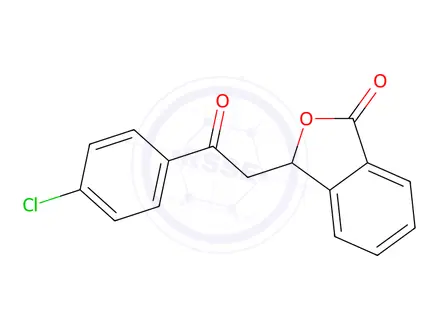 Chemical structure of 3-[2-(4-Chlorophenyl)-2-oxoethyl]-2-benzofuran-1(3H)-one