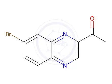 Chemical structure of Ethanone, 1-(7-bromo-2-quinoxalinyl)-
