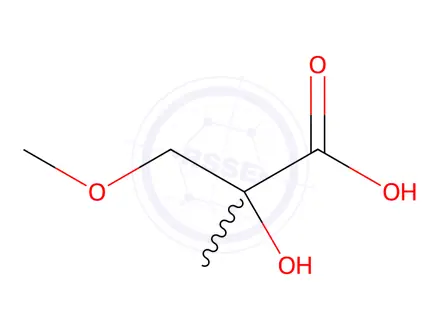 Chemical structure of 2-Hydroxy-3-Methoxy-2-Methylpropanoic Acid