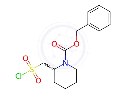 Chemical structure of Benzyl 2-((chlorosulfonyl)methyl)piperidine-1-carboxylate