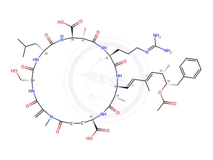 Chemical structure of (SER(1)-ADMADDA(5))MICROSYSTIN-LR