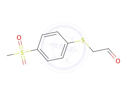 Chemical structure of 2-((4-(Methylsulfonyl)phenyl)thio)acetaldehyde