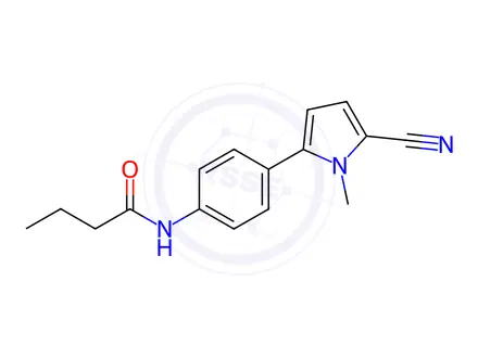 Chemical structure of N-(4-(5-Cyano-1-methyl-1H-pyrrol-2-yl)phenyl)butyramide
