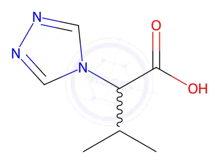 Chemical structure of 3-Methyl-2-(4H-1,2,4-triazol-4-yl)butanoic acid