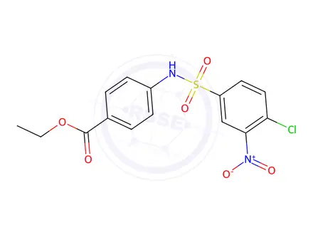 Chemical structure of Ethyl 4-(4-chloro-3-nitrobenzenesulfonamido)benzoate
