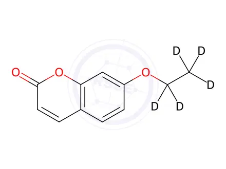 Chemical structure of 7-Ethoxycoumarin-d5