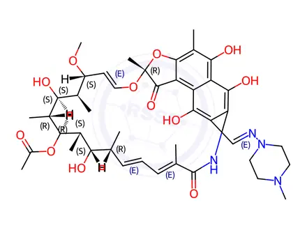 Chemical structure of 25-Deacetyl-23-Acetyl Rifampicin