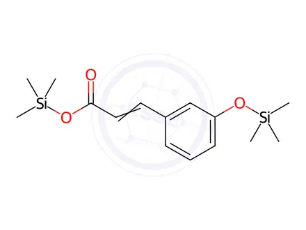 Chemical structure of 3-[3-[(Trimethylsilyl)oxy]phenyl]propenoic acid trimethylsilyl ester