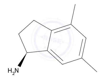 Chemical structure of (S)-4,6-dimethyl-2,3-dihydro-1H-inden-1-amine
