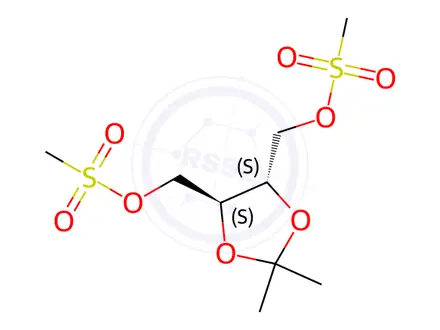 Chemical structure of (-)-2,3-O-Isopropylidene-L-threitol-1,4-dimethane sulfonate