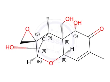 Chemical structure of Deoxynivalenol in methanol