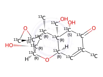 Chemical structure of Deoxynivalenol-[13C15]
