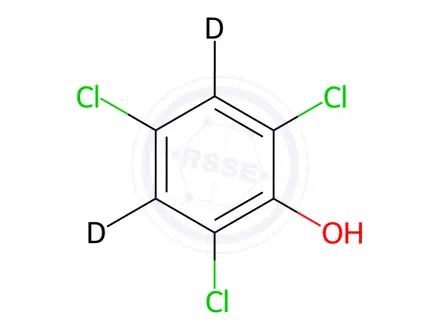 Chemical structure of 2,4,6-Trichlorophen-3,5-d2-ol