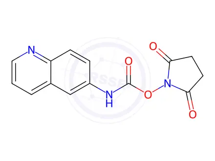 Chemical structure of 6-Aminoquinolyl-N-hydroxysuccinimidyl Carbamate 90%