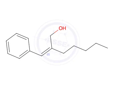 Chemical structure of (2Z)-2-(Phenylmethylene)-1-heptanol