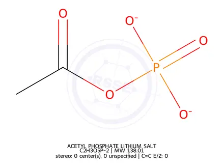 Chemical structure of Acetyl Phosphate Dilithium Salt