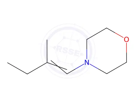 Chemical structure of Morpholine, 4-(2-methyl-1-butenyl)-(8CI,9CI)