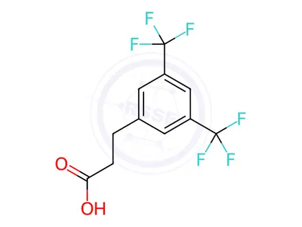 Chemical structure of 3,5-Bis(trifluoromethyl)hydrocinnamic acid