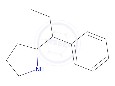 Chemical structure of 2-(1-phenylpropyl)pyrrolidine