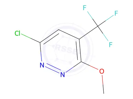 Chemical structure of 6-chloro-3-methoxy-4-(trifluoromethyl)pyridazine