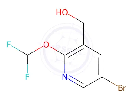 Chemical structure of (5-Bromo-2-(difluoromethoxy)pyridin-3-yl)methanol