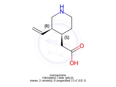 Chemical structure of meroquinene