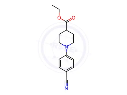 Chemical structure of Ethyl 1-(4-cyanophenyl)-4-piperidinecarboxylate