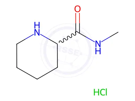 Chemical structure of N-methylpiperidine-2-carboxamide hydrochloride