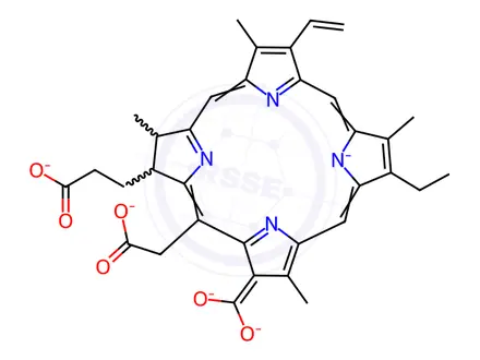 Chemical structure of tin(IV) chlorin e6