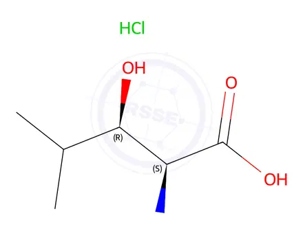 Chemical structure of (2R,3S)-rel-2-Amino-3-hydroxy-4-methylpentanoic acid