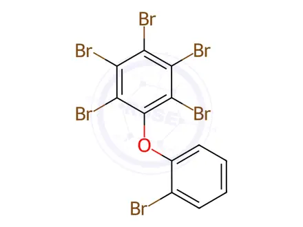 Chemical structure of 2,2',3,4,5,6-Hexabromodiphenyl Ether