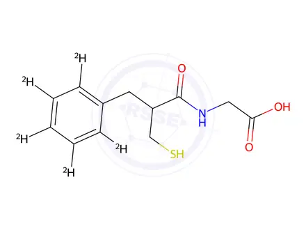 Chemical structure of Thiorphan-d5