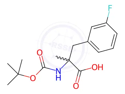 Chemical structure of N-Boc-3-fluoro-a-methyl-DL-phenylalanine
