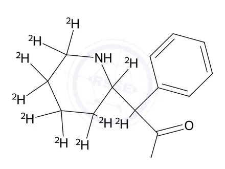 Chemical structure of α-Phenyl-2-piperidineacetamide-d10 (Mixture of Diastereomers)