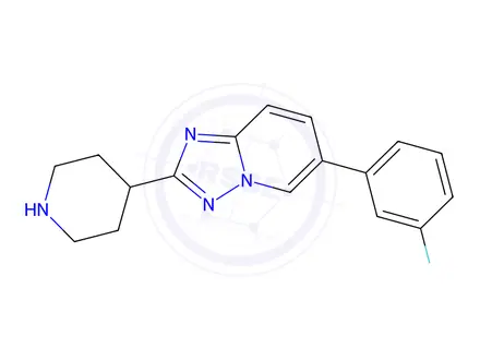 Chemical structure of 6-(3-Fluorophenyl)-2-(piperidin-4-yl)-[1,2,4]triazolo[1,5-a]pyridine