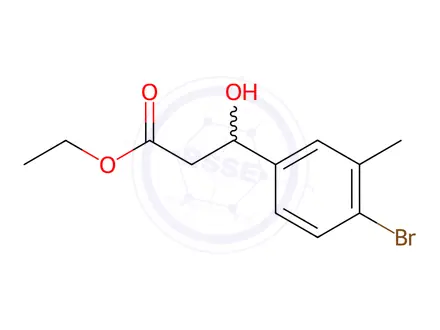 Chemical structure of Ethyl 3-(4-bromo-3-methylphenyl)-3-hydroxypropanoate