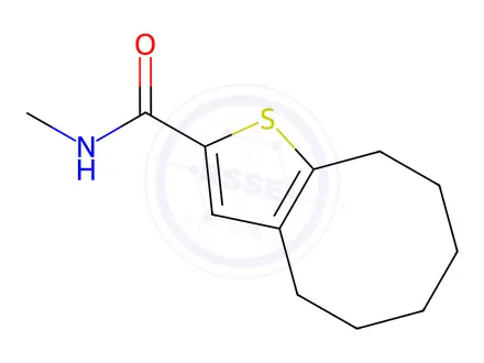 Chemical structure of n-Methyl-4,5,6,7,8,9-hexahydrocycloocta[b]thiophene-2-carboxamide
