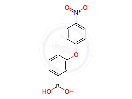 Chemical structure of 3-(4-Nitrophenoxy)phenylboronic Acid