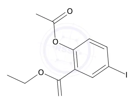 Chemical structure of Ethyl 2-acetoxy-5-iodobenzoate