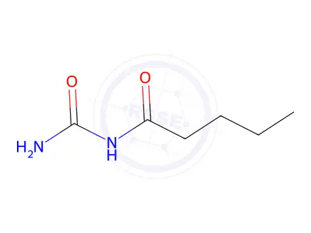 Chemical structure of N-(Aminocarbonyl)valeramide