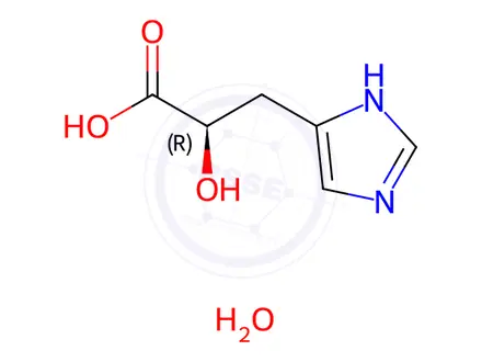 Chemical structure of D-b-Imidazole lactic Acid Monohydrate