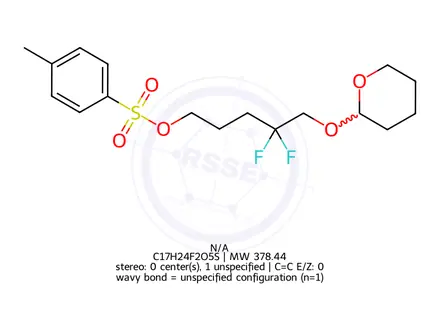 Chemical structure of 4,4-Difluoro-5-((tetrahydro-2H-pyran-2-yl)oxy)pentyl 4-methylbenzenesulfonate