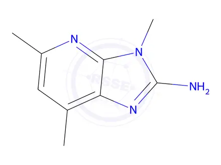 Chemical structure of 2-AMINO-3H-3,5,7-TRIMETHYLIMIDAZO(4,5-6)PYRIDINE
