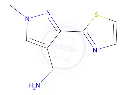 Chemical structure of (1-Methyl-3-(thiazol-2-yl)-1h-pyrazol-4-yl)methanamine
