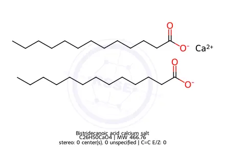 Chemical structure of Bistridecanoic acid calcium salt