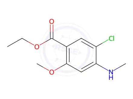 Chemical structure of Ethyl 5-chloro-2-methoxy-4-(methylamino)benzoate