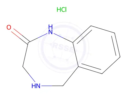 Chemical structure of 2,3,4,5-tetrahydro-1H-1,4-benzodiazepin-2-one hydrochloride