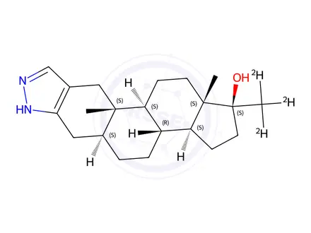 Chemical structure of Stanozolol D3 (17-methyl D3)