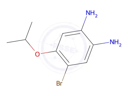 Chemical structure of 4-Bromo-5-isopropoxybenzene-1,2-diamine