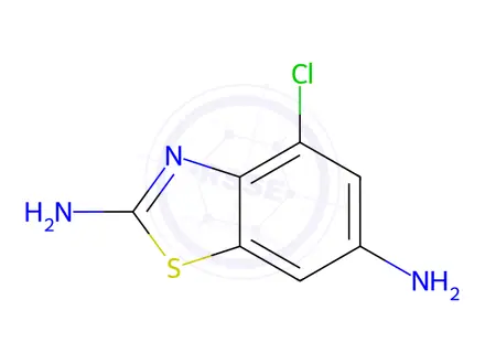 Chemical structure of 2,6-Benzothiazolediamine,4-chloro-(9CI)